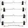 Clothes Racks Clothes Hangers Multi-Layer Clothes Storage Clothes Rack for Tie Scarf Shock Jeans Towel Clothes, Standard Hangers (Color : Black, UnitCount : 5Pcs)
