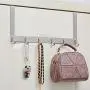 Over The Door Hook, FLE SUS304 Stainless Steel Heavy-Duty Hanger Rack for Coat, Towel, Bag, Robe - 6 Hooks Over The Door Hook, FLE SUS304 Stainless Steel Heavy-Duty Hanger Rack for Coat, Towel, Bag, Robe - 6 Hooks