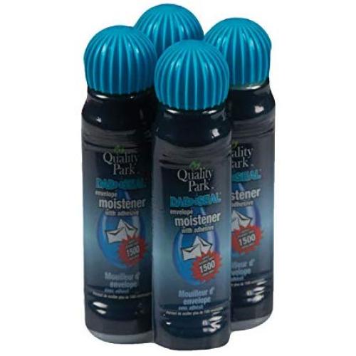Quality Park Dab-N-Seal Envelope Moistener with Adhesive, 50mL Bottles, 4 Pack (QUA46071)