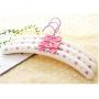 10 Pcs Pink Purple Fabric Padded Clothes Hanger for Shirt Dress, Lovely Princess Flower Bow-tie Wedding Dress Hanger Rack Random Color