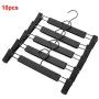 10pcs Coat Holder Hotel Multi Use Trousers Practical Hanging Anti Slip Wardrobe Clothes Hanger Strong Load Capacity Movable Clip