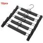 10pcs Coat Holder Hotel Multi Use Trousers Practical Hanging Anti Slip Wardrobe Clothes Hanger Strong Load Capacity Movable Clip 10pcs Coat Holder Hotel Multi Use Trousers Practical Hanging Anti Slip Wardrobe Clothes Hanger Strong Load Capacity Movable Clip