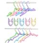 Folding Travel Hangers, Collapsing Clothes Hangers - 3 Section Design, Space Saving and Lightweight, Non-Slip Standard Windproof Coats/Jackets/Shirts/Skirts/Socks Hangers for Travel Camping