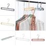 10pcs Random Color Multi-Function 9-Hole Sliding Clothes Hanger Sorting Drying Rack Hook Organizer 3D Space Saving Hanger Magic Hanger with Hook