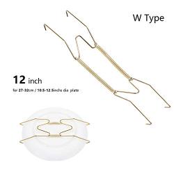 OFCCN Home Decor 8" to 16" Inchs Invisible Square Spring Holder W Type Hook Dish Hangers Wall Display Plate