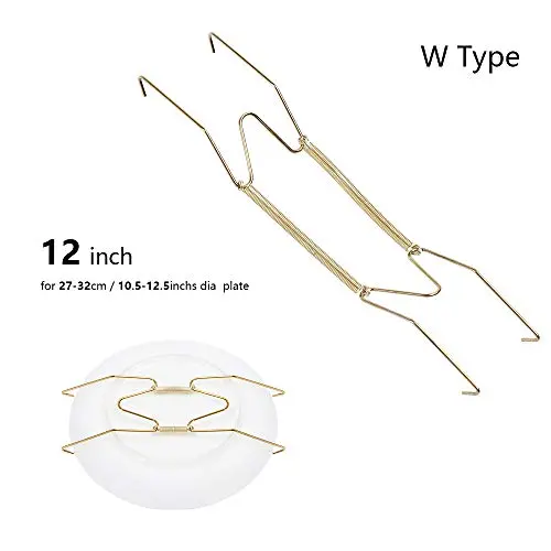 OFCCN Home Decor 8" to 16" Inchs Invisible Square Spring Holder W Type Hook Dish Hangers Wall Display Plate OFCCN Home Decor 8" to 16" Inchs Invisible Square Spring Holder W Type Hook Dish Hangers Wall Display Plate