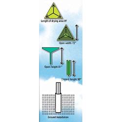 Strata Outdoor Rotary Dryer Clothes Line (91, Green)