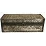 Wald Imports Silver Metal & Wood Decorative Storage Box/Trunk