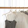 Foldable Portable Clothes Hangers, Non Slip Adult Kid Hangers Solid Color Plastic Travel Household-Beige 8-Pack