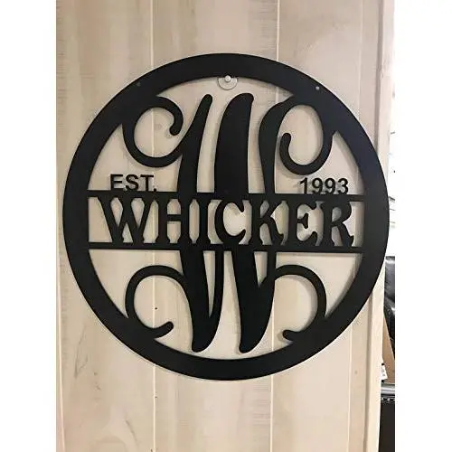 Personalized Last Name Door Hanger- ACM Sign-Monogram Gifts - Established Family Sign Personalized Last Name Door Hanger- ACM Sign-Monogram Gifts - Established Family Sign