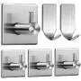 AYAYASTORY Towel Hooks for Bathrooms, Ultra Strong Wall Hooks for Hanging Coats, Waterproof Hat Rack for Wall, No Residue Stainless Steel Adhesive Hooks, Reusable Wall Hangers Over Door Hooks-6 Packs AYAYASTORY Towel Hooks for Bathrooms, Ultra Strong Wall Hooks for Hanging Coats, Waterproof Hat Rack for Wall, No Residue Stainless Steel Adhesive Hooks, Reusable Wall Hangers Over Door Hooks-6 Packs