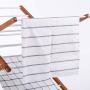 QFFL New Wooden Folding Clothes Airer Telescopic Drying Rack for Bedroom Living Room Bathroom Hanging Towel Clothes 63x131cm/24.8x51.7 Inch Hangers