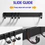 Coat Hooks Wall Hooks for Hanging Coats Towel Hooks for Bathroom Wall Adhesive Coat Rack Wall Mount Black