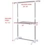 Heize best price Sliver Color Folding Drying Rack Extendable Rolling Storage Hanger Adjustable Laundry Clothes (U.S. Stock) Heize best price Sliver Color Folding Drying Rack Extendable Rolling Storage Hanger Adjustable Laundry Clothes (U.S. Stock)