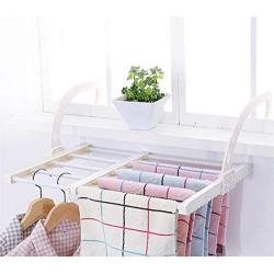 APSOONSELL Clothes Drying Shoe Rack for Laundry Expandable Dry Clothes Rack Balcony Hanging Rack Portable Clothes Hanger Window Sill Rack