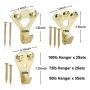 Picture Hangers, Quality Assorted Picture Hanging Kit, 155pcs Professional Photo Frame Hooks Heavy Duty Frame Hooks Hardware with Nails, Screws, D Ring and Sawtooth for Wall Mounting