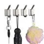 ON-FIX - Heavy Duty Adhesive Wall Hooks Stainless Steel Waterproof Hanger Hooks for Towel Clothes Keys - Bathroom Kitchen Storeroom - Pack of (4) ON-FIX - Heavy Duty Adhesive Wall Hooks Stainless Steel Waterproof Hanger Hooks for Towel Clothes Keys - Bathroom Kitchen Storeroom - Pack of (4)