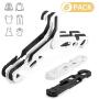 NICEDACK Premium Travel Hangers - 6 Pack Portable Folding Clothes Hangers - Super Bearing Collapsible Hanger Foldable Clothes Drying Rack for Travel, Indoor and Outdoor Use (3 Black&3 White)