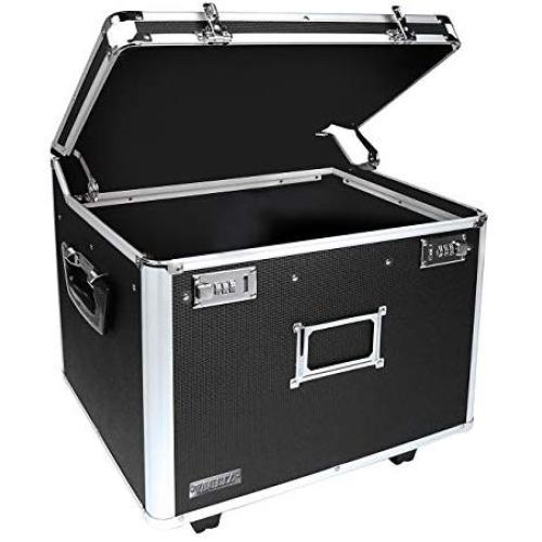 Vaultz VZ01270 Locking Mobile File Chest, Letter/Legal, 14 3/8 in x 17 3/8 in x 15 in, Black