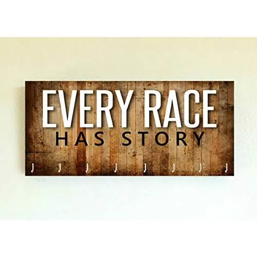 Race Medal Holder/Running Medal Hanger EVERY RACE HAS A STORY- Wood Wall Mounted Medal Organizer. CUSTOMIZATION Available Race Medal Holder/Running Medal Hanger EVERY RACE HAS A STORY- Wood Wall Mounted Medal Organizer. CUSTOMIZATION Available
