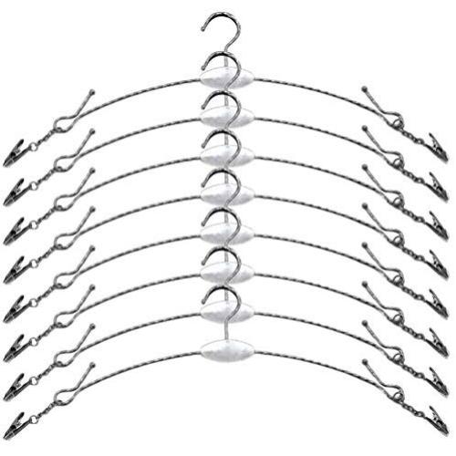 Cabilock Clothes Hanger 10pcs Metal Hanger Non-Slip Underwear Rack Underpants Clips for Shop Clothing Store(Random Color)