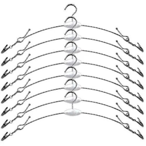 Cabilock Clothes Hanger 10pcs Metal Hanger Non-Slip Underwear Rack Underpants Clips for Shop Clothing Store(Random Color)