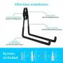 Garage Hooks, 4 Pack Wall Mount Storage Hanger with 2 Extension Cord Holder Organizer, Heavy-Duty 7.5 inch Long Hooks for Ladder, Ski, Sports, Utility, Garden Tool, Hose Storage Rack Organization Garage Hooks, 4 Pack Wall Mount Storage Hanger with 2 Extension Cord Holder Organizer, Heavy-Duty 7.5 inch Long Hooks for Ladder, Ski, Sports, Utility, Garden Tool, Hose Storage Rack Organization