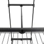Leoneva Supreme 3-Tiers Garment Rack Clothes Hanging Rack with Hanger Bar Wheels (5 Tier-2 Hanging Rods, Black)