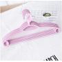 10pcs Random Color Plastic Hangers for Clothes Wire Antiskid Drying Clothes Rack Adult Hanger