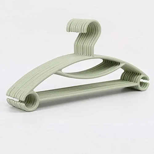 SAASNY Plastic Hangers Standard Hangers,Pack of 30 Width 40 cm Green- Non Slip Clothes Hangers,Heavy Duty Coat Hangers,Ultra Thin Space Saving,for Drying and Storage