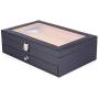 Pen Display Boxes 24 Piece Black Leather Flannel Pen Organizer Box,Glass Pen Display Case Storage Boxes with Lid,Top Glass Window Two Level Display Case with Drawer Pen Collection Display Case (Black) Pen Display Boxes 24 Piece Black Leather Flannel Pen Organizer Box,Glass Pen Display Case Storage Boxes with Lid,Top Glass Window Two Level Display Case with Drawer Pen Collection Display Case (Black)