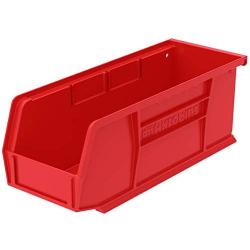 Akro-Mils 30224 Plastic Storage Stacking Hanging Akro Bin, 11-Inch by 4-Inch by 4-Inch, Red, Case of 12