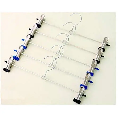 10pcs Hangers for Clothes Stainless Steel Clip Stand Hanger Pants Skirt Kid Clothes Adjustable Pinch Grip Cabide Random Color 10pcs Hangers for Clothes Stainless Steel Clip Stand Hanger Pants Skirt Kid Clothes Adjustable Pinch Grip Cabide Random Color