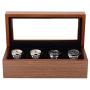 BingYes Wood Watch Storage Boxes Collection Jewelry Boxes with Display (4 Grid)