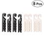 Hemobllo Car Air Vent Hook Hanger Car Hook Organizer Hanger for Key, Cell Phone, GPS, Earphone, Glasses and Cables 8Pcs (Black+White)