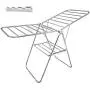 SONGMICS Clothes Drying Rack, with Bonus Sock Clips, 100% Stainless Steel Gullwing Space-Saving Laundry Rack, Foldable for Indoor and Outdoor Use, Sliver ULLR51SV