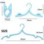 King&Pig 10pcs Folding Plastic Hangers With Hooks For Clothes Towel Organizer Laundry Hanger Rack Travel Outdoor And Home Wardrobe Storage Rack (blue)