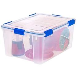 Ziploc Weathertight Storage Box, 60-Quart, 11 1/5&quotH x 17 4/5&quotW x 23 3/5&quotD, Clear