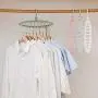 Fctorua Plastic Clothes Hanger 9 Holes Towel Hook Closet Organizer Plastic Storage Rack (White)