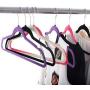 White, Black, Purple,Red 100PCS Non Slip Velvet Clothes Suit/Shirt/Pants Hangers-Cretamarket
