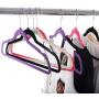 White, Black, Purple,Red 100PCS Non Slip Velvet Clothes Suit/Shirt/Pants Hangers-Cretamarket