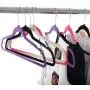 White, Black, Purple,Red 100PCS Non Slip Velvet Clothes Suit/Shirt/Pants Hangers-Cretamarket White, Black, Purple,Red 100PCS Non Slip Velvet Clothes Suit/Shirt/Pants Hangers-Cretamarket