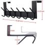Dseap Over The Door Hook Hanger, Over The Door Towel Rack, for Coat Clothes Hat Towel Bathroom, Black
