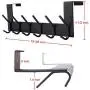 Dseap Over The Door Hook Hanger, Over The Door Towel Rack, for Coat Clothes Hat Towel Bathroom, Black Dseap Over The Door Hook Hanger, Over The Door Towel Rack, for Coat Clothes Hat Towel Bathroom, Black