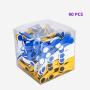 HIZGO Multi-Colors Plastic Clothespins, Multi-Purpose Hanger Clips for Home(90PCS)