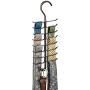 mDesign Vertical Steel Metal Wire Closet Rod Hanging Accessory Organizer for Ties, Belts, Scarves, and Accessories with 17 Storage Hooks - 2 Pack - Bronze