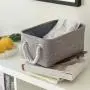 TheWarmHome Grey Linen Storage Basket for Shelves, Storage for Toys,Fabric Organizer Bins TheWarmHome Grey Linen Storage Basket for Shelves, Storage for Toys,Fabric Organizer Bins