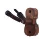Kalaok Wall Mount Violin Fiddle Viola Hanger Hook Keeper with Bow Holder Rubber Cushion Wood Base