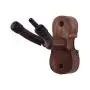 Kalaok Wall Mount Violin Fiddle Viola Hanger Hook Keeper with Bow Holder Rubber Cushion Wood Base
