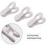 Corodo White Hanger Clips for Hangers, 30 Pack Pants Hanger Clips, Strong Pinch Grip Finger Clips for Plastic Clothes Hangers, Multi-Purpose Hanger Clips
